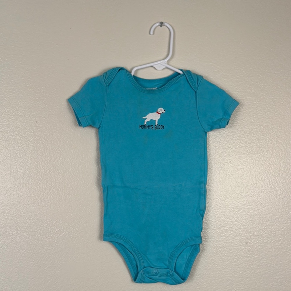 Mommy's Buddy Teal Baby Onesie
